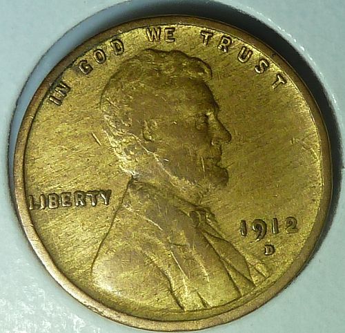 1912-D VERY Fine Lincoln Wheat Cent ( 1018-Y )