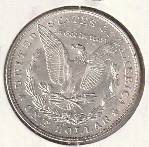 1904-O MORGAN SILVER DOLLAR ABOUT UNCIRCULATED USING ANA GRADING STANDARDS