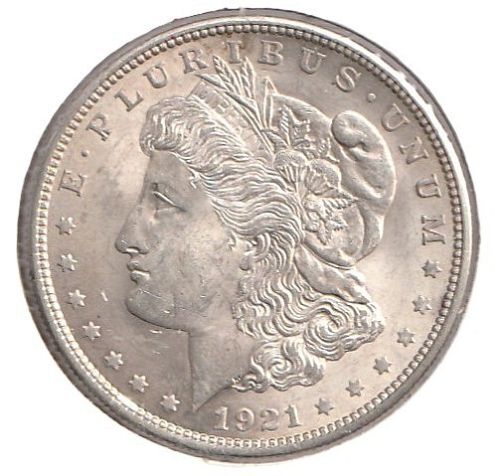 1921-P MORGAN SILVER DOLLAR CHOICE UNCIRCULATED USING ANA GRADING STANDARDS