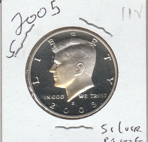 2005  S  SILVER PROOF   KENNEDY HALF DOLLAR