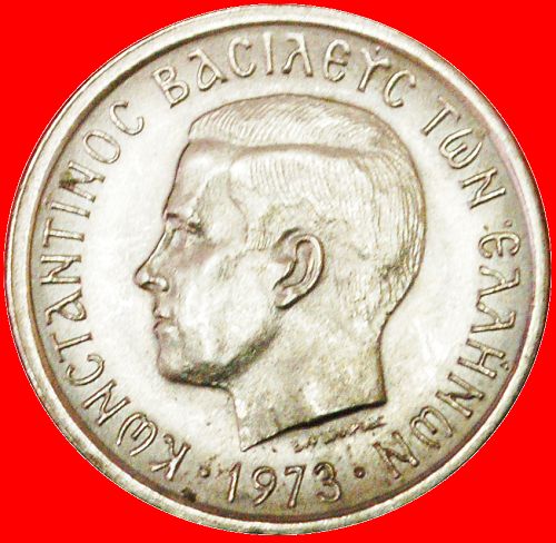 Ⰶ BLACK COLONELS AND PHOENIX: GREECE ★ 2 DRACHMAS 1973 UNC DIE 1! JUST PUBLISHED!