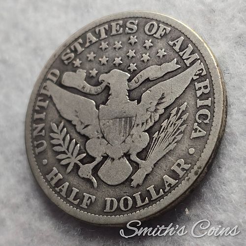 1910 ~ Barber Half Dollar ~ VG