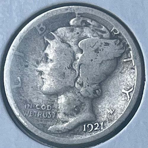 1921-P Mercury Silver Dime