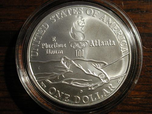1995d Olympics Track & Field Commemorative 90% Silver Dollar Nice