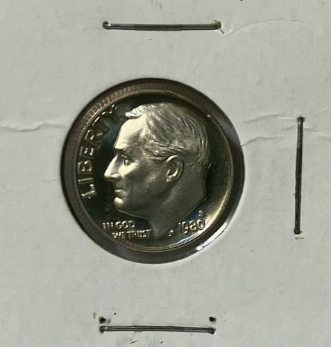 1980 S Proof Roosevelt dime