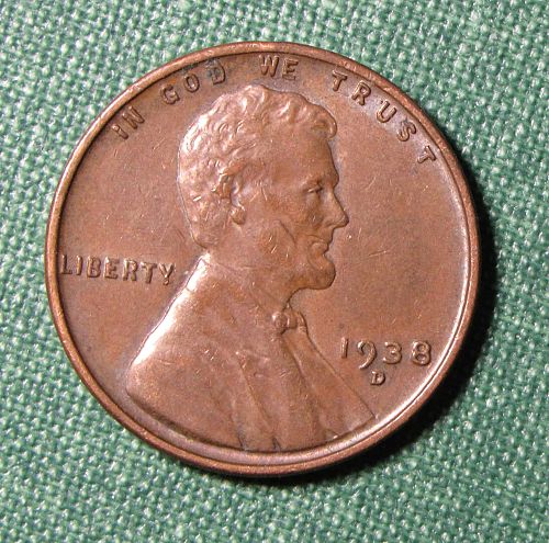 1938 D Wheat Back Lincoln Cent
