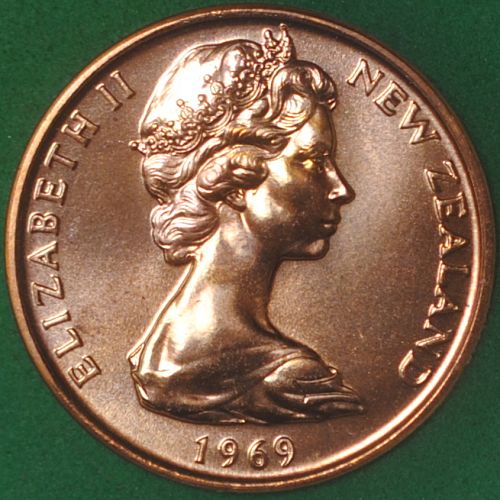 1969 New Zealand 2 Cents Proof-like