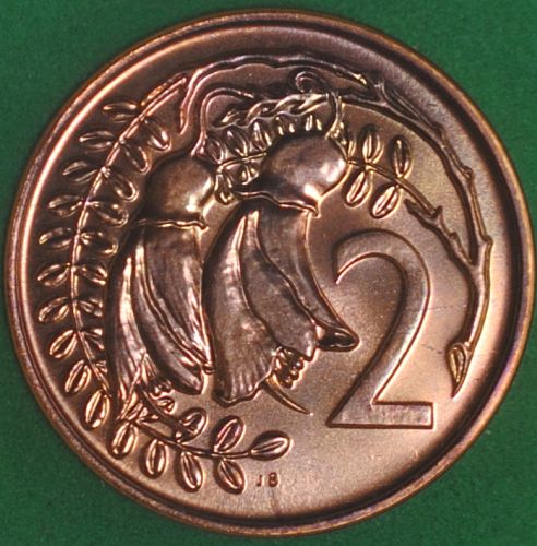 1969 New Zealand 2 Cents Proof-like