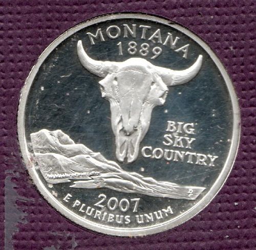 2007 S Montana 50 States and Territories Quarters: Silver Proof -#03-001