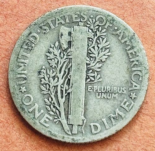 1921 Mercury Dime in G+ condition
