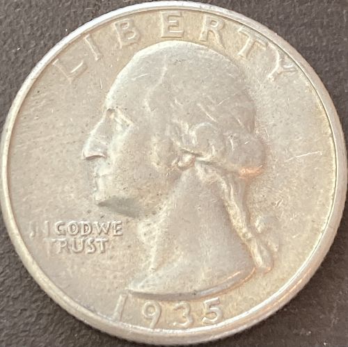 1935 Washington quarter in VERY FINE condition