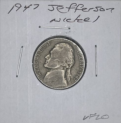 1947 5 Cents Jefferson Nickel (N475)
