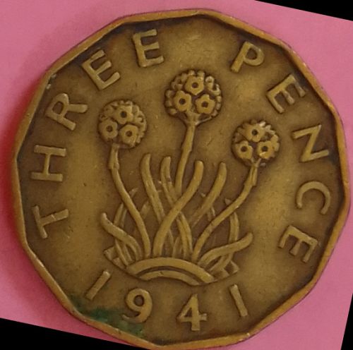 1941....3 pence  COIN.. CIRCULATED