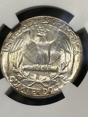 1956 P  WASHINGTON  QUARTER    NGC MS 66  TONED
