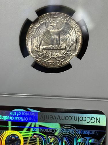 1956 P  WASHINGTON  QUARTER    NGC MS 66  TONED