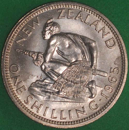 1965 New Zealand Shilling BU