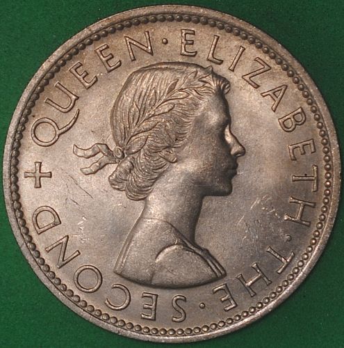 1962 New Zealand Florin UNC