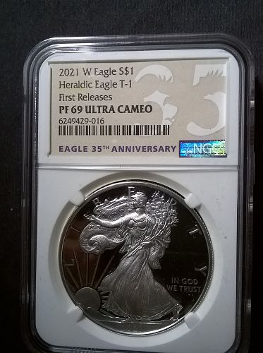 2021 W Proof Silver Eagle Type 1 NGC PF69 Ultra Cameo First Release