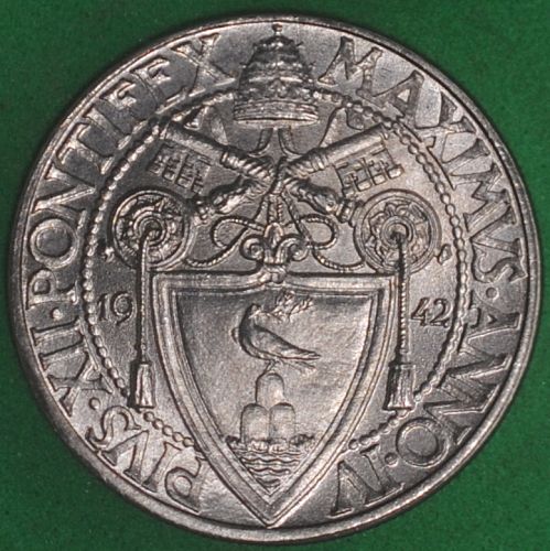 1942/IV Vatican City 20 Centesimi BU #2