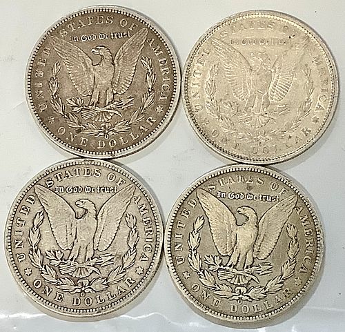 Lot of (8) 1887-O to 1897-O New Orleans Morgan Silver Dollars, F to XF, Better Dates