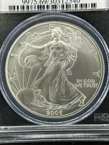 2005 American Silver Eagle - PCGS Graded MS69