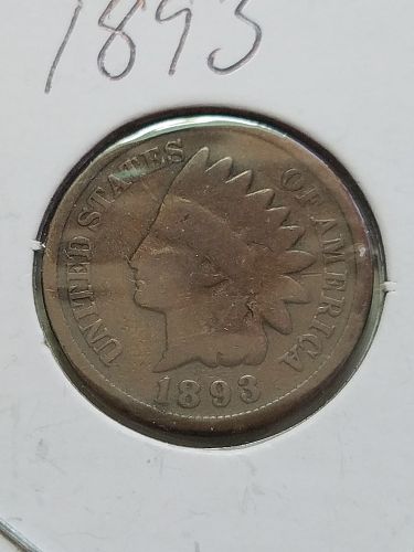 1893 P Indian Head Cent Penny IHC IHP