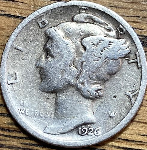 1926D mercury dime in VERY GOOD condition