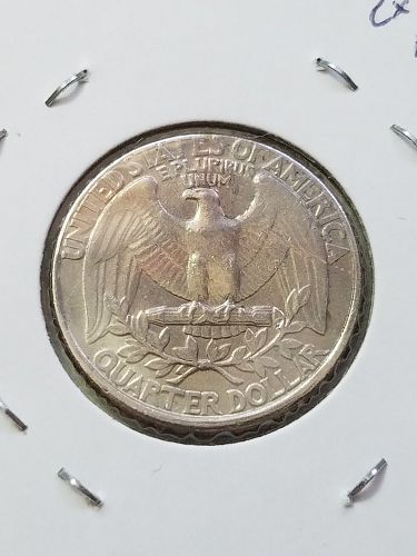 1992 P Washington Quarter Double Off Center and Finning