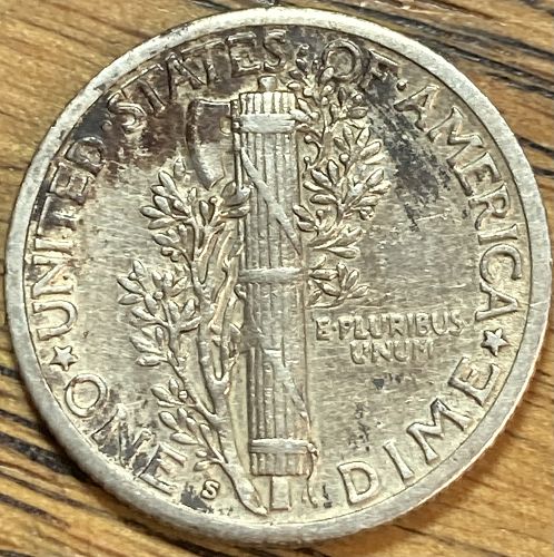 1935S mercury dime in VERY FINE condition