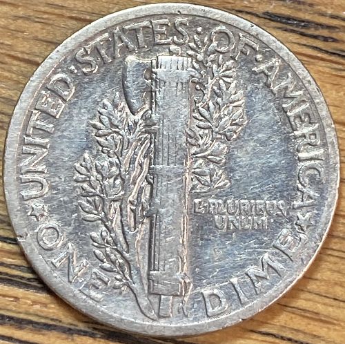 1936 mercury dime in VERY FINE condition