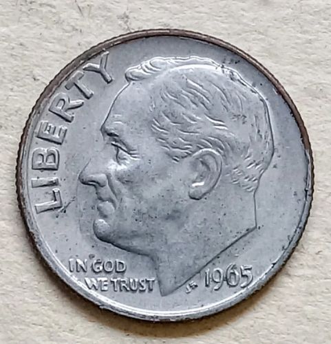 1965 Roosevelt Dime • AU+  *rd651