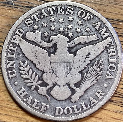 1892 barber half dollar in GOOD condition