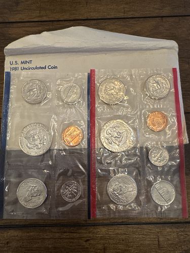 US MINT 1981 PDS Uncirculated Coin Set