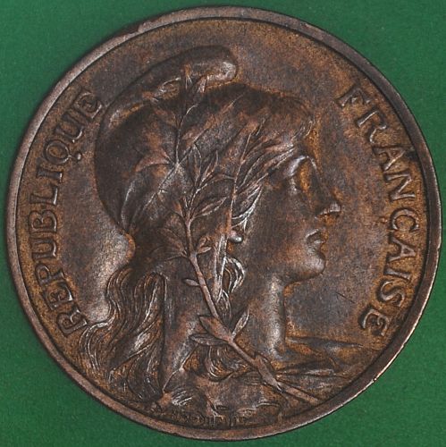 1900 France 10 Centimes XF