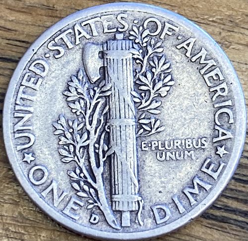1941D mercury dime in VERY FINE condition