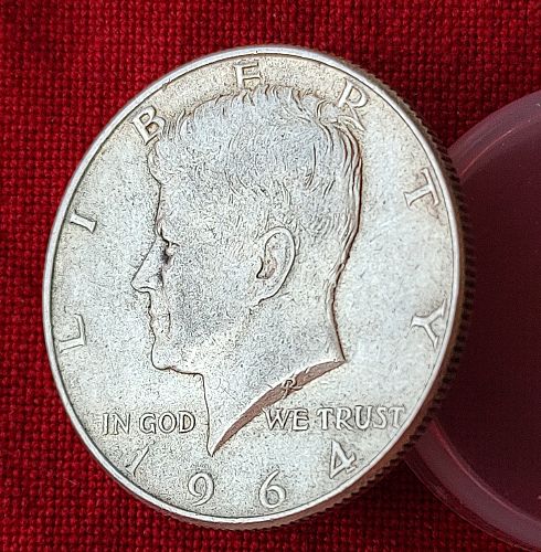 1964 P Kennedy Half Dollar - Free Shipping for additional coins purchased on same invoice.