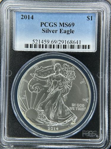 2014 American Silver Eagle - PCGS Graded MS69