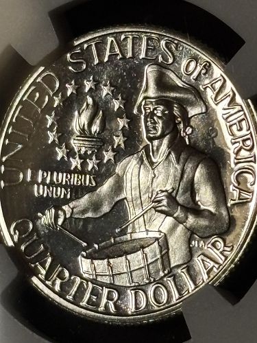 1976 US BICENTENNIAL SILVER QUARTER DOLLAR NGC PR 67 CAMEO