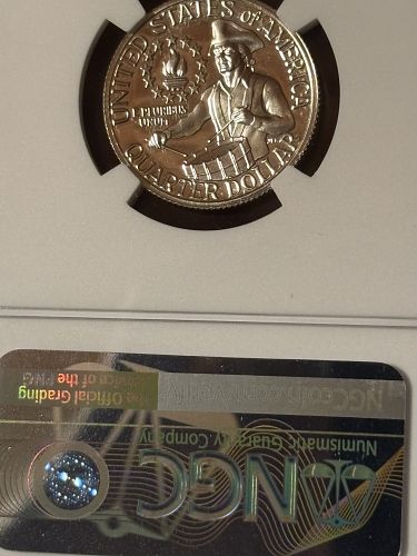 1976 US BICENTENNIAL SILVER QUARTER DOLLAR NGC PR 67 CAMEO