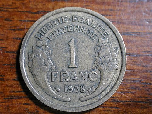 1938 France 1 Franc NIce