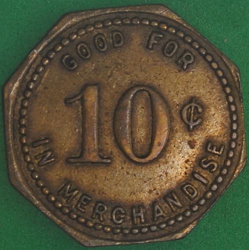 United Cigar Store, Fred Duffy, La Salle, Ill., Good For 10¢ In Merchandise Token #2