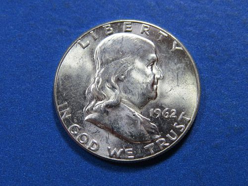 1962-P FRANKLIN HALF DOLLAR - (90% SILVER) Higher Grade - LOT H697