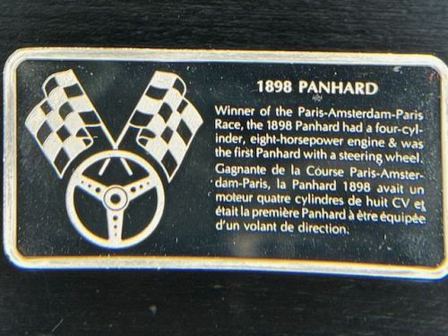 Franklin Mint 1898 PANHARD - .925 Sterling Silver Art Bar