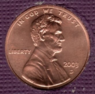 2003 D Lincoln Memorial Cent Small Cents -#04-006