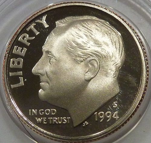 1994-S GEM Brilliant Proof Roosevelt Dime (150-51)