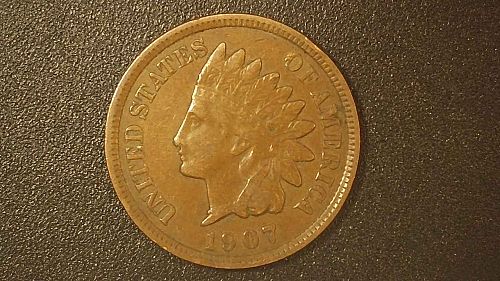 1907-P Indian head cent LOT B