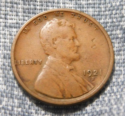 1921 S Lincoln Wheat Cent