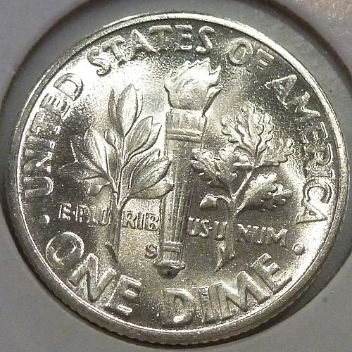 1951-S GEM BU Roosevelt Dime. High Quality ( 150-07)