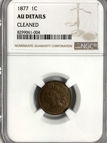 1877 Indian Head Cent, AU Det. NGC (8685)