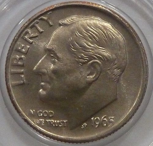 1965-P From SMS Special MInt SET Gem BU Roosevelt Dime ( 74-01 )